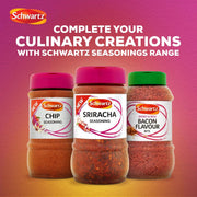 Schwartz Sriracha Seasoning 320g packaging & other vartiants