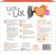 Webbox Lick-e-Lix cat treats variety pack sachet barcode packaging 50 x 15g