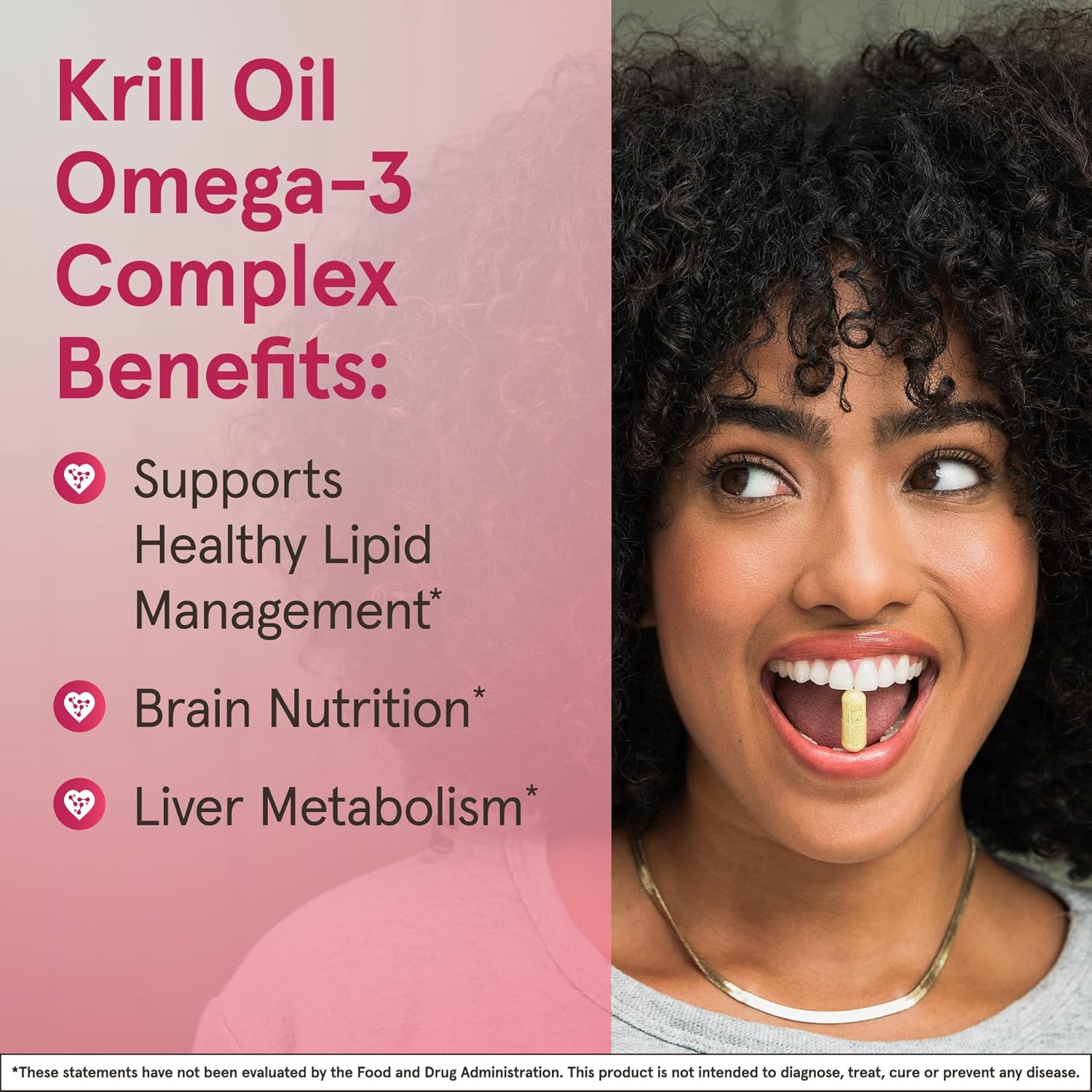 Lifestyle Image: Jarrow Formulas krill oil omega 3 softgels daily supplement use