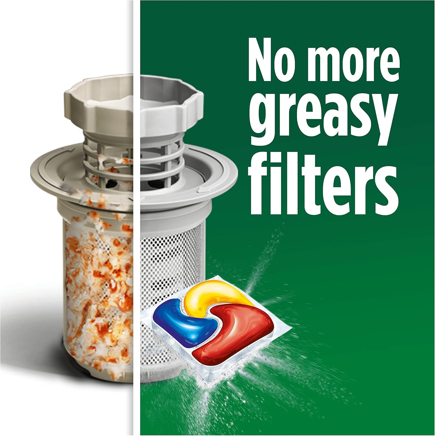 Fairy Platinum Plus All In One Lemon Dishwasher Capsules 48 Count used in an automatic dishwasher