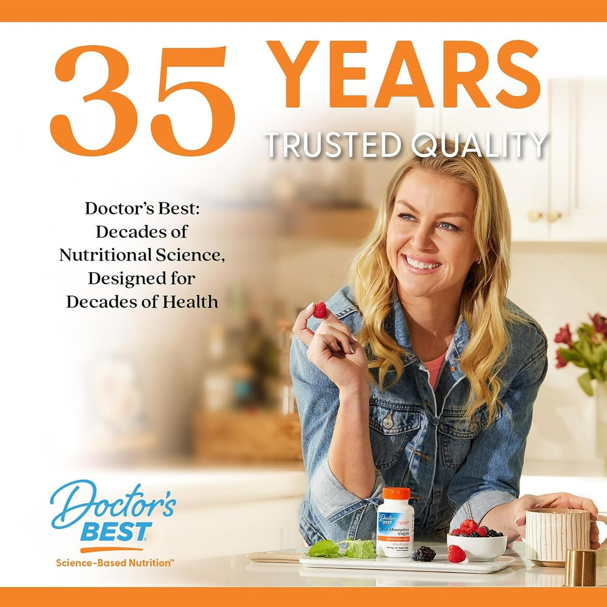 Doctor's Best High Absorption CoQ10 with BioPerine, bottle packaging, unflavoured, 400mg, 60 veggie capsules, daily dietary supplement use