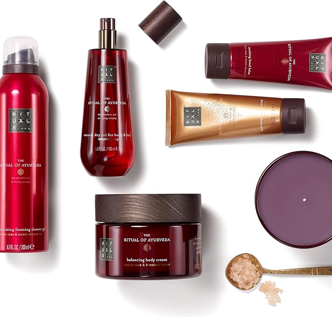 Ritual of Ayurveda Dry Oil for Body & Hair with Indian Rose & Almond Oil - 100ml variants.