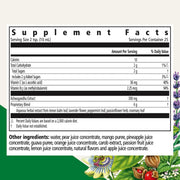 Floradix Neuro Balance Ashwagandha Liquid Formula 250ml supplement facts