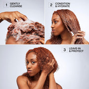 Redken Acidic Bonding Curls Shampoo bottle, sulfate-free, how to use.