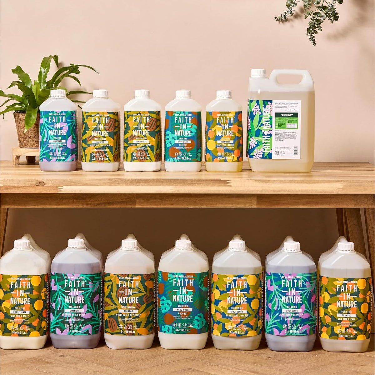 Faith In Nature Aloe Vera Soothing Shampoo Refill, 5 litre refill bottle packaging, aloe vera, 5L, hair care