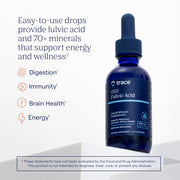 Trace Minerals Ionic Fulvic Acid Liquid 250mg Drops - 59ml