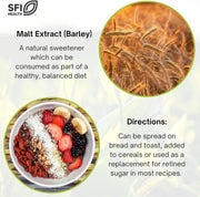 Potter's Malt Extract jar showing ingredients, dosage, and health claims.