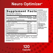 Jarrow Formulas Neuro Optimizer supplement facts ingredients capsules 120 count