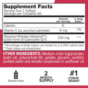 Qunol Mega Ubiquinol CoQ10 100mg Softgels