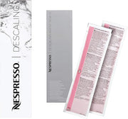 Nespresso Descaling Kit box with two 100ml sachets on white background.