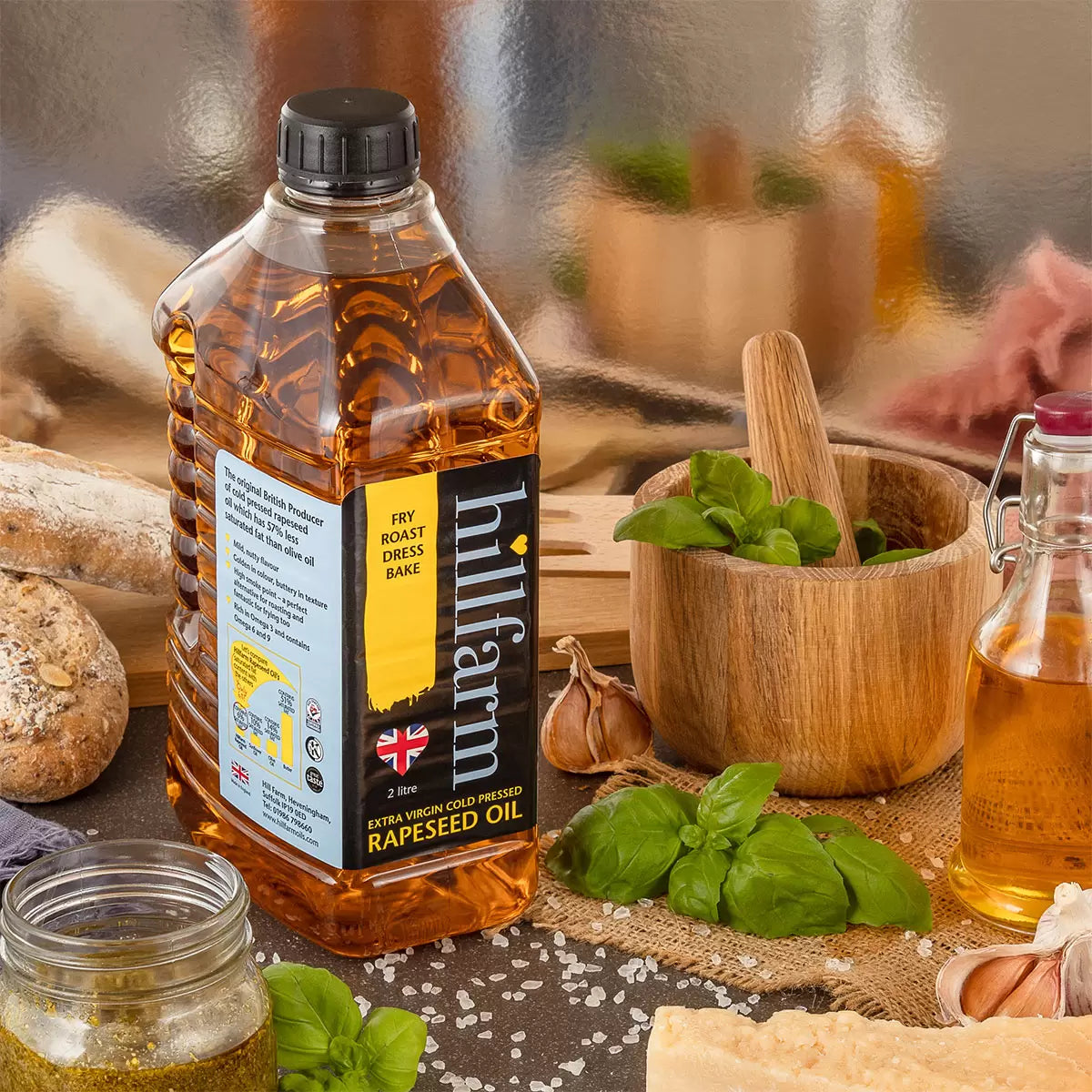 Hillfarm Extra Virgin Cold Pressed Rapeseed Oil - 2L