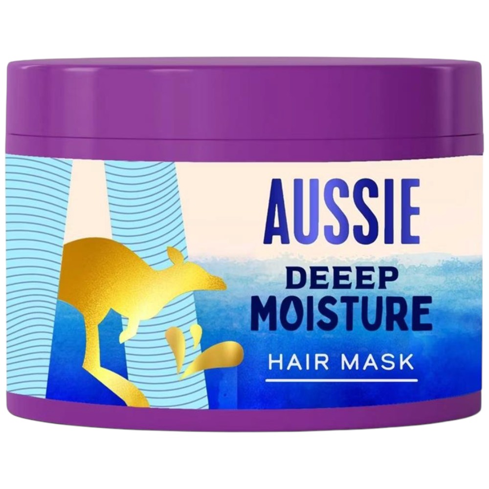 Aussie Deep Moisture Hair Mask avocado jojoba macadamia nut oils 300ml container front packaging