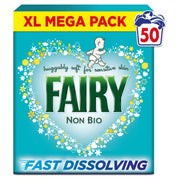 Fairy Non Bio Fast Dissolving Laundry Powder 50 Washes 3kg detergent pack