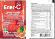 Ener-C Tangerine & Grapefruit vitamin powder mix front label 9.45g sachets with barcode