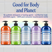 Dr. Bronner's Tea Tree 4-in-1 Organic Sugar Pump Soap 355ml pump bottle for hands face body and hair & other variants