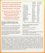Emergen-C Super Orange Vitamin C Drink Mix 24 x 9.9g sachets packaging showing ingredients and nutrition information