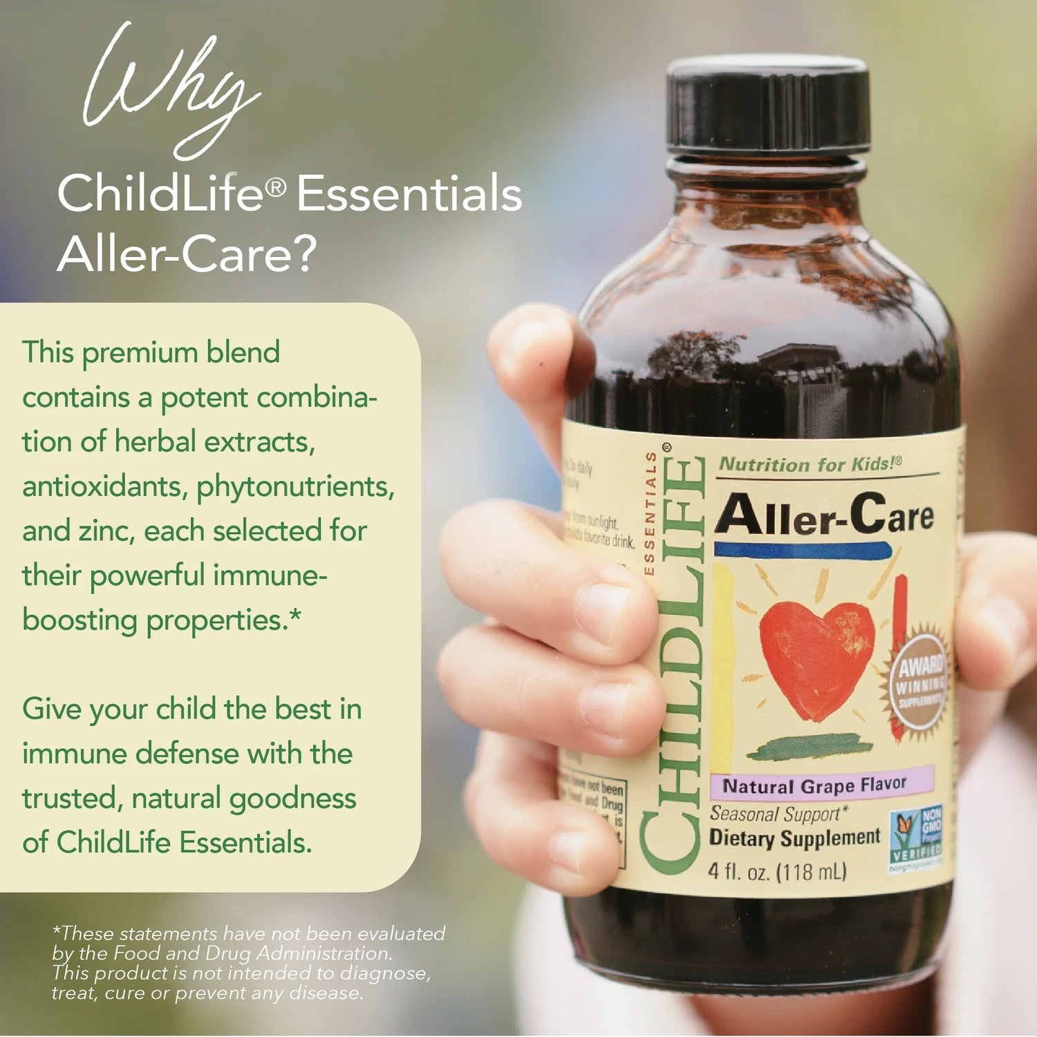 ChildLife Essentials Aller-Care kids liquid supplement grape flavour 118ml