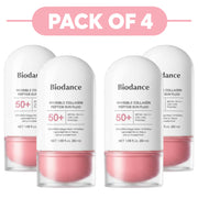 Biodance Invisible Collagen Peptide Sun Fluid SPF 50+ 50ml Pack of 4