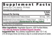 Nature’s Answer Bladderwrack liquid extract supplement facts 30ml bottle