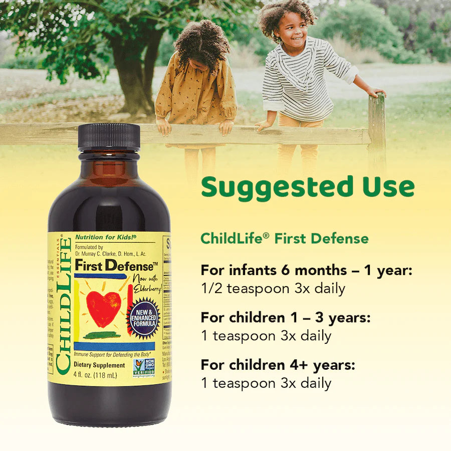 ChildLife Essentials First Defense usage instructions kids liquid 118ml