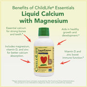 ChildLife Essentials Liquid Calcium Magnesium key benefits calcium magnesium zinc vitamin d3 473ml