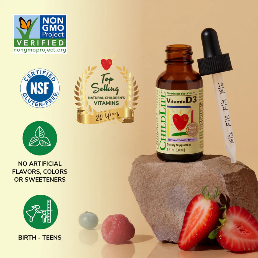 ChildLife Essentials Vitamin D3 Liquid Drops Berry - 30ml