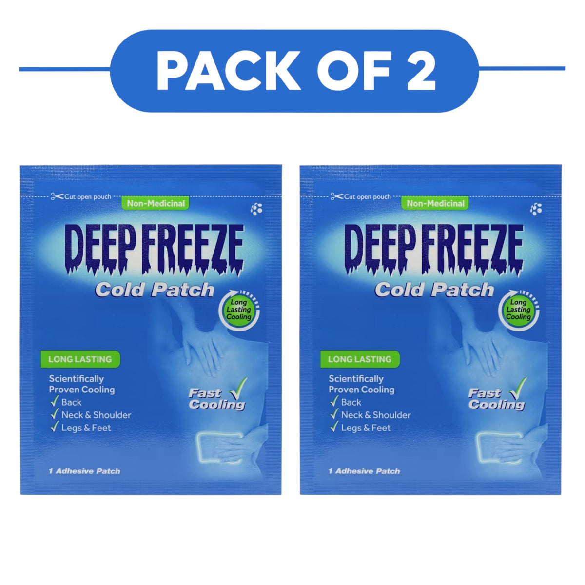 Deep Freeze Cold Patch Non-Medicinal 1 Adhesive Patch Pack of 2