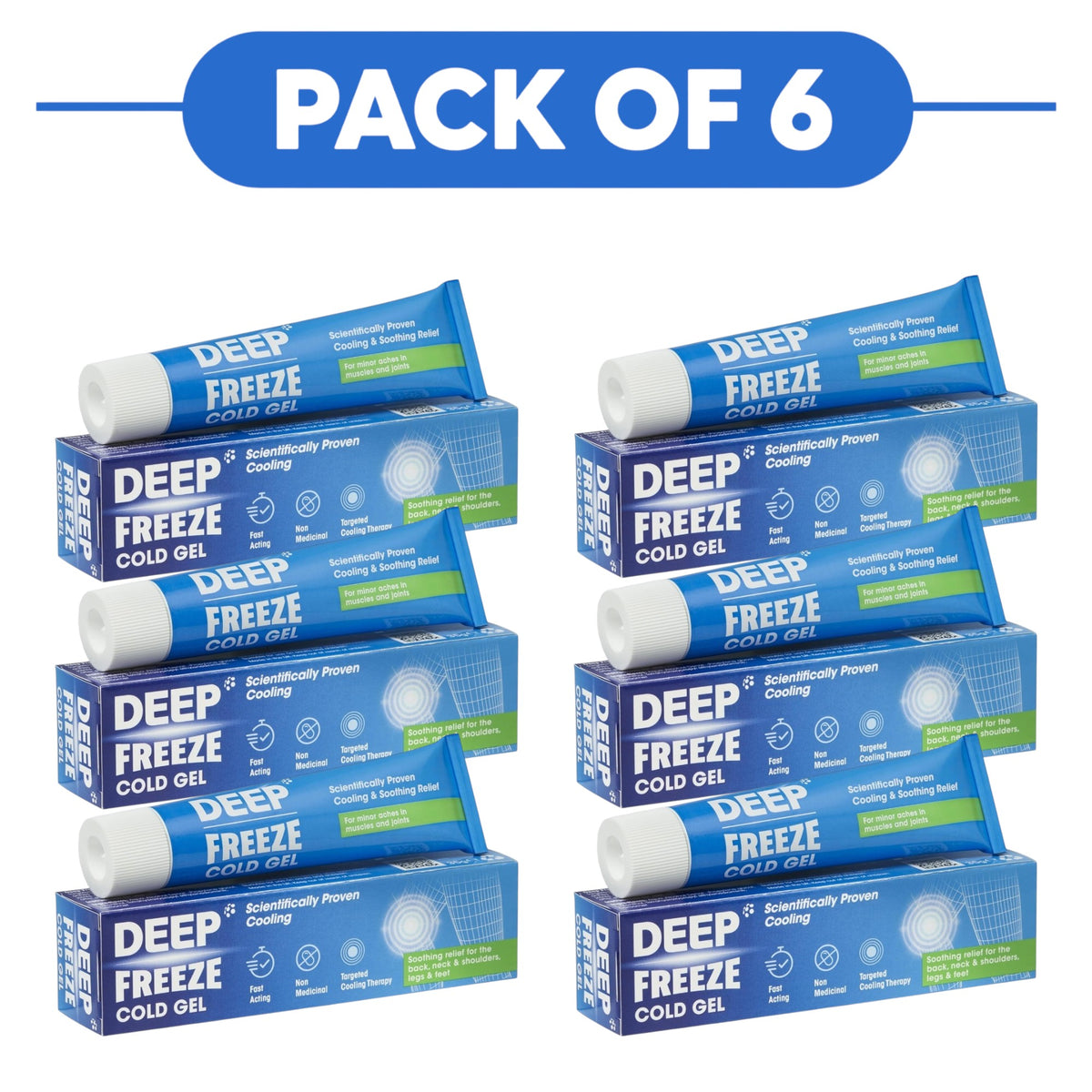 Deep Freeze Cooling Gel Non-Medicinal 35g Pack of 6
