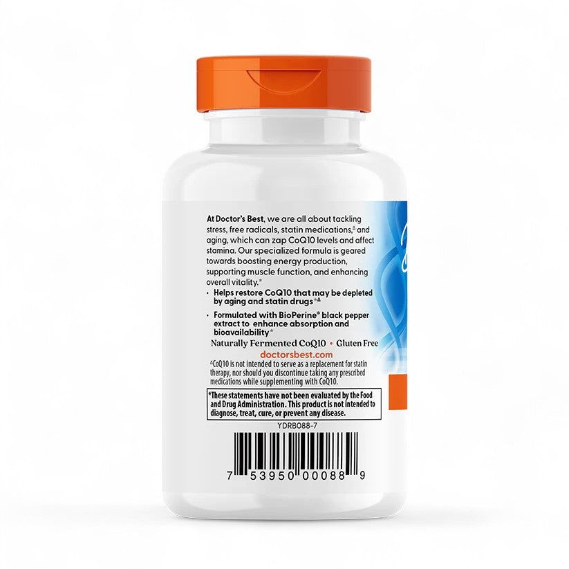 Doctor's Best High Absorption CoQ10 with BioPerine® – 100mg, 120 Softgels