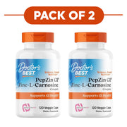 Doctor's Best PepZinGI Zinc-L-Carnosine Complex 120 Veggie Capsules Pack of 2