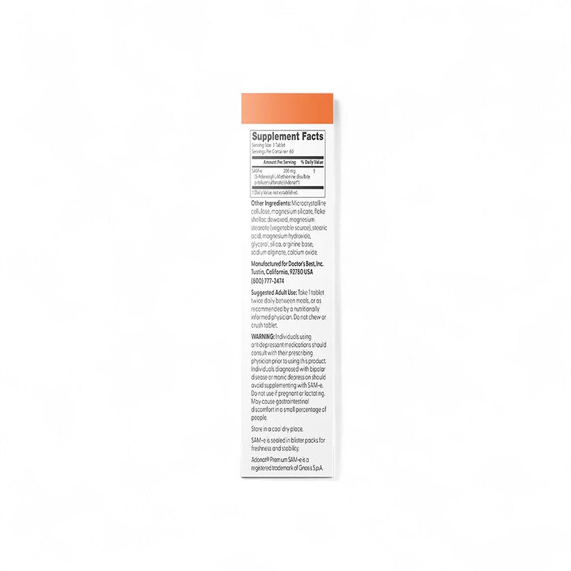 Doctor's Best SAM-e – 200mg, 60 Enteric-Coated Tablets