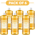 Dr. Bronner's Citrus 18-in-1 Pure-Castile Liquid Soap 945ml Pack of 6