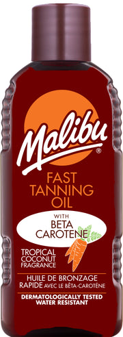 Malibu Fast Tanning Oil with Beta Carotene – 100ml Accelerate Your Glow with Hydrating & Tanning Boosters