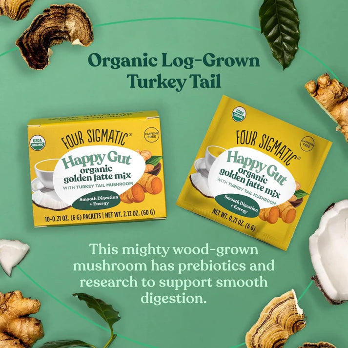 Four Sigmatic Organic Golden Latte Mix, Caffeine-Free - 10 Packets