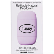 Fussy Refillable Natural Deodorant Lavender Fields reusable deodorant with case 40g