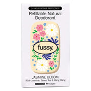 Fussy Refillable Natural Deodorant Jasmine Bloom fragrance 40g refillable stick front packaging