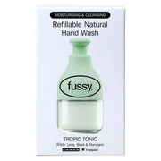 Fussy Refillable Natural Hand Wash Tropic Tonic lime basil mandarin fragrance 240ml bottle and refill front packaging