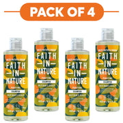 Faith In Nature Grapefruit & Orange Purifying Shampoo 400ml Pack of 4