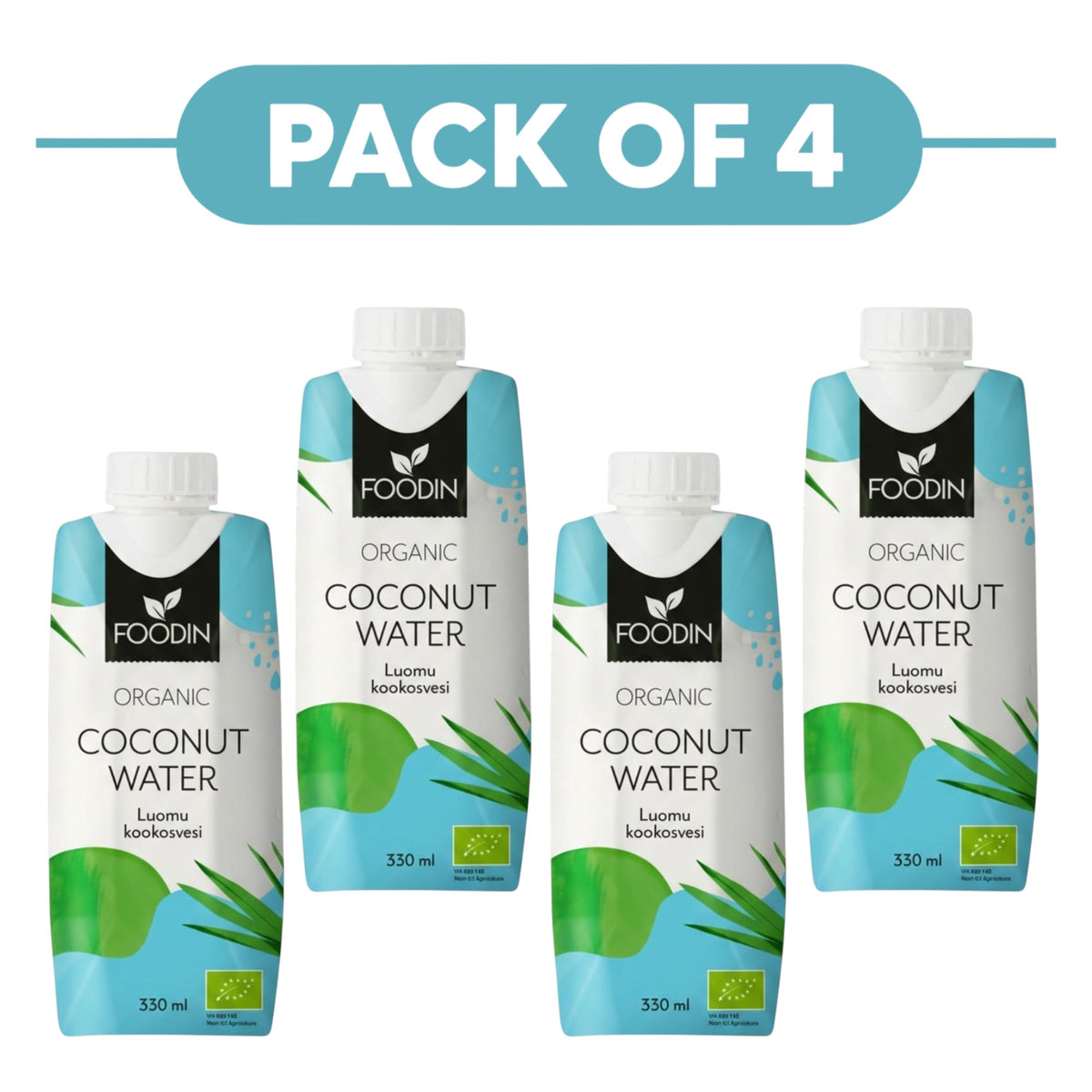 Foodin Organic Coconut Water 330ml Pack of 4