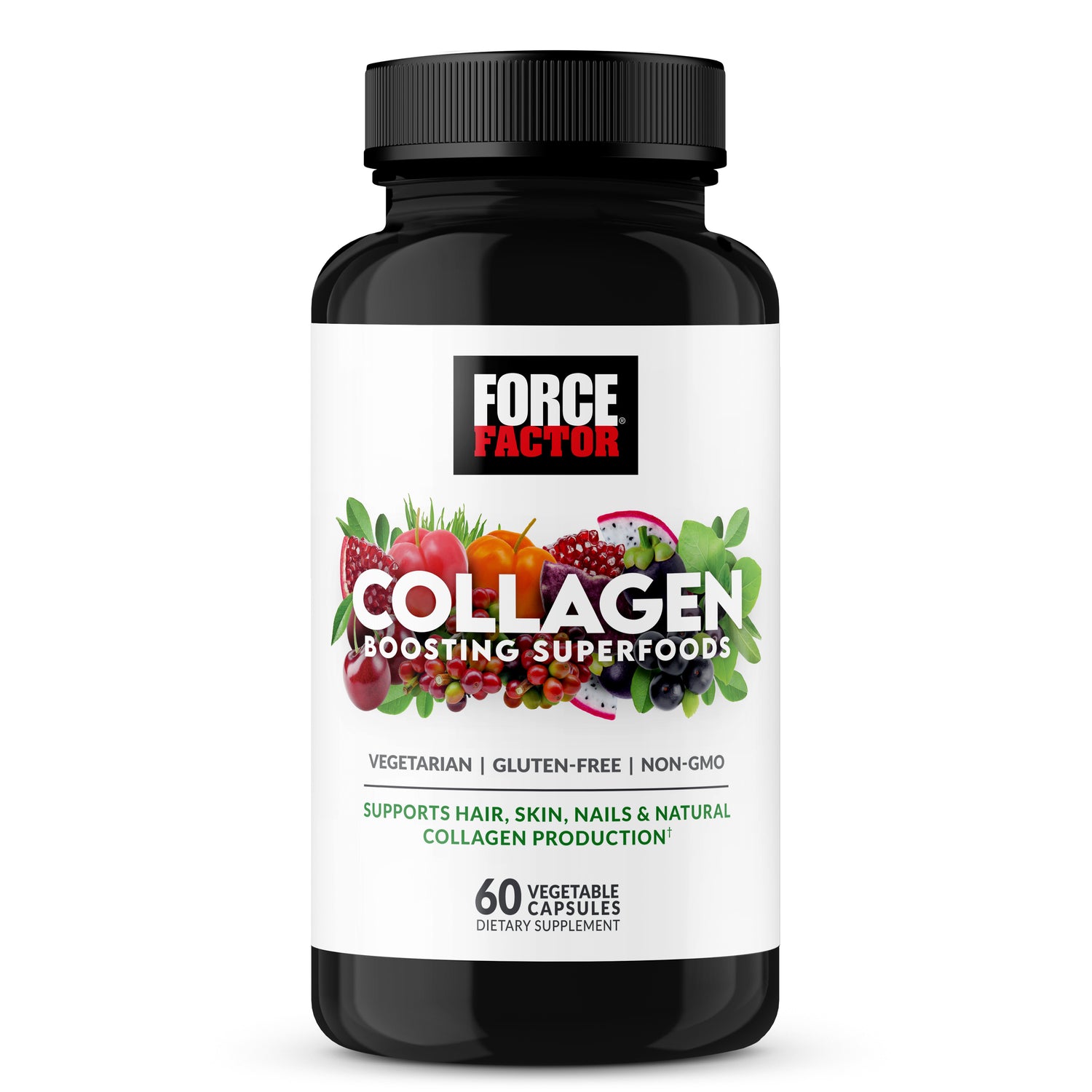Force Factor Collagen Boosting Superfoods – 60 Vegetable Capsules
