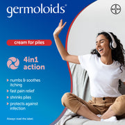 Germoloids Cream 25ml active ingredient information panel