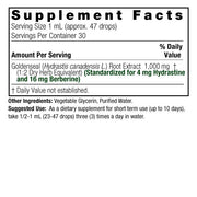 Nature's Answer Goldenseal Root Extract 30ml supplement facts and directions