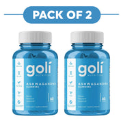 Goli Nutrition Ashwagandha Gummies 60 Count Pack of 2