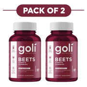 Goli Nutrition Beets Cardio Gummies CoQ10 100mg 60 Count Pack of 2