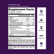 Supplement Facts & Ingredients Image: Goli Extra Strength Sleep Gummies ingredient label 50 gummies