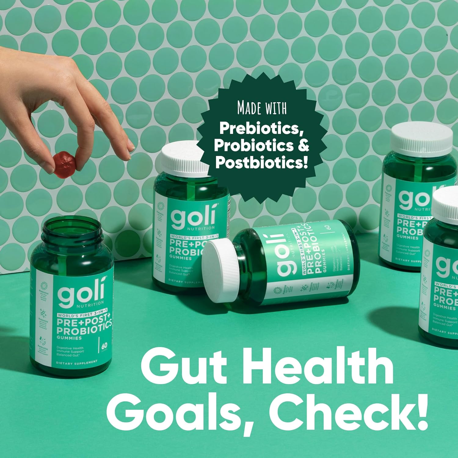 Lifestyle/Use Image: Goli gut health gummies daily wellness lifestyle image