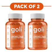 Goli Nutrition Triple Action Immune Gummies 60 Count Pack of 2
