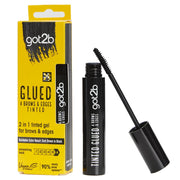 got2b Glued 4 Brows and Edges Tinted Gel Dark Brown to Black 16ml front product packaging