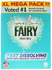 Fairy Non Bio Fast Dissolving Laundry Powder 50 Washes 3kg detergent pack
