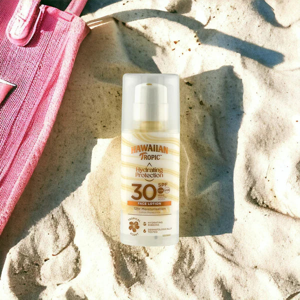 Hawaiian Tropic Hydrating Protection SPF30 Face Sunscreen 50ml for daily facial sun protection